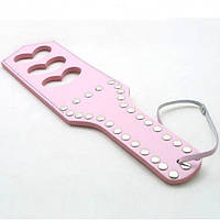 Рожева шлепалка з сердечками для БДСМ Кайф