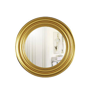 Кругле інтер'єрне настінне дзеркало Casa Verdi Rondo 75 см. З Рамою МДФ 44 см золото.