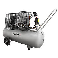 Компресор двоциліндровий ремінною 2.5 кВт 396л/хв 10бар 100л (2 крана)