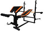 Лава для жиму багатофункціональна WCG 0070 з тягою брусами та приставкою Скотта Спортивна лава W_5780, фото 3