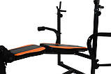 Лава для жиму багатофункціональна WCG 0070 з тягою брусами та приставкою Скотта Спортивна лава W_5780, фото 4