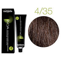 Крем-краска для волос L'Oreal Professionnel INOA 4/35 Темный шатен золотисто-красный 60 мл (4722Gu)