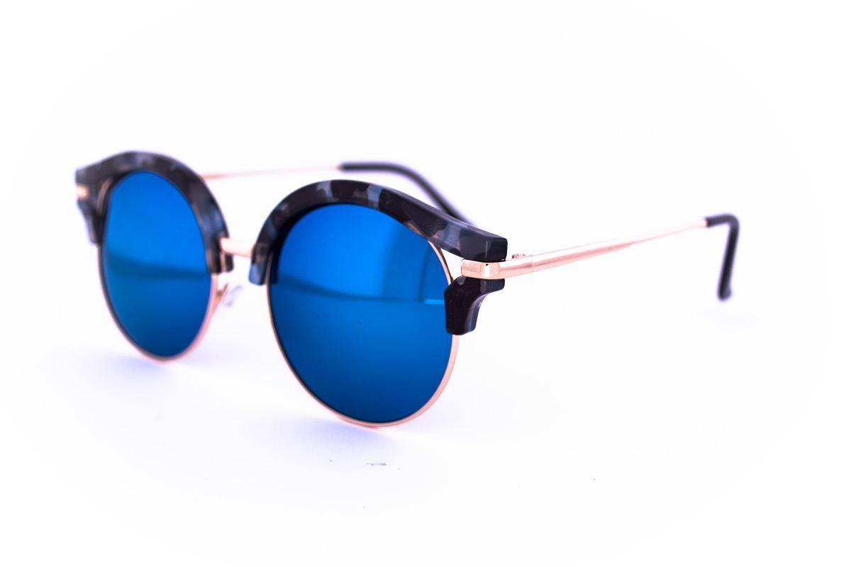 Ексклюзивні сонцезахисні дзеркальні окуляри Клабмастер - Сині - 1809