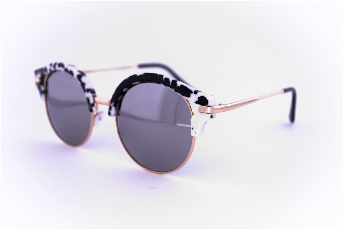 Ексклюзивні сонцезахисні дзеркальні окуляри Клабмастер - Чорно-білі - 1809