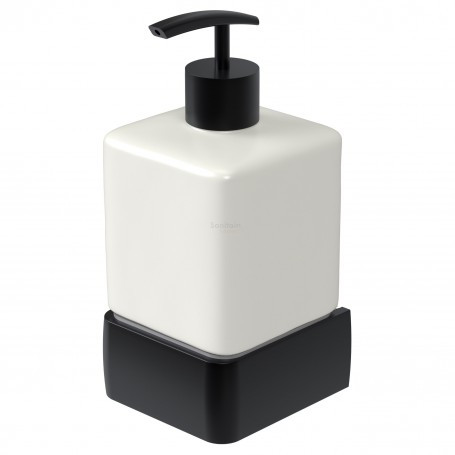 Дозатор для жидкого мыла на стену HACEKA Aline Mat Black 1196880 черный 200мл керамика 88395 - фото 1 - id-p1376185347