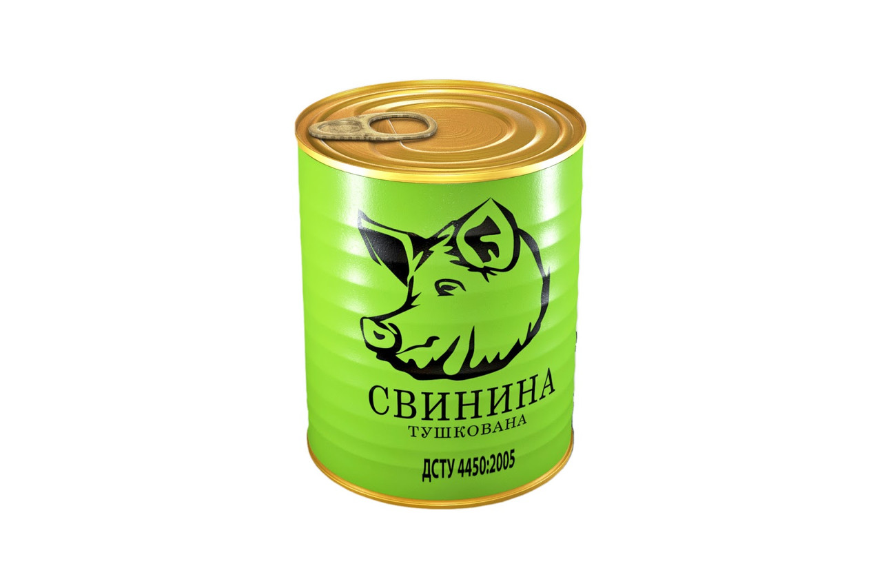 Свиняча Тушонка Кусковая Свинина Тушкована Ладус 338 Г Україна — Купити ...