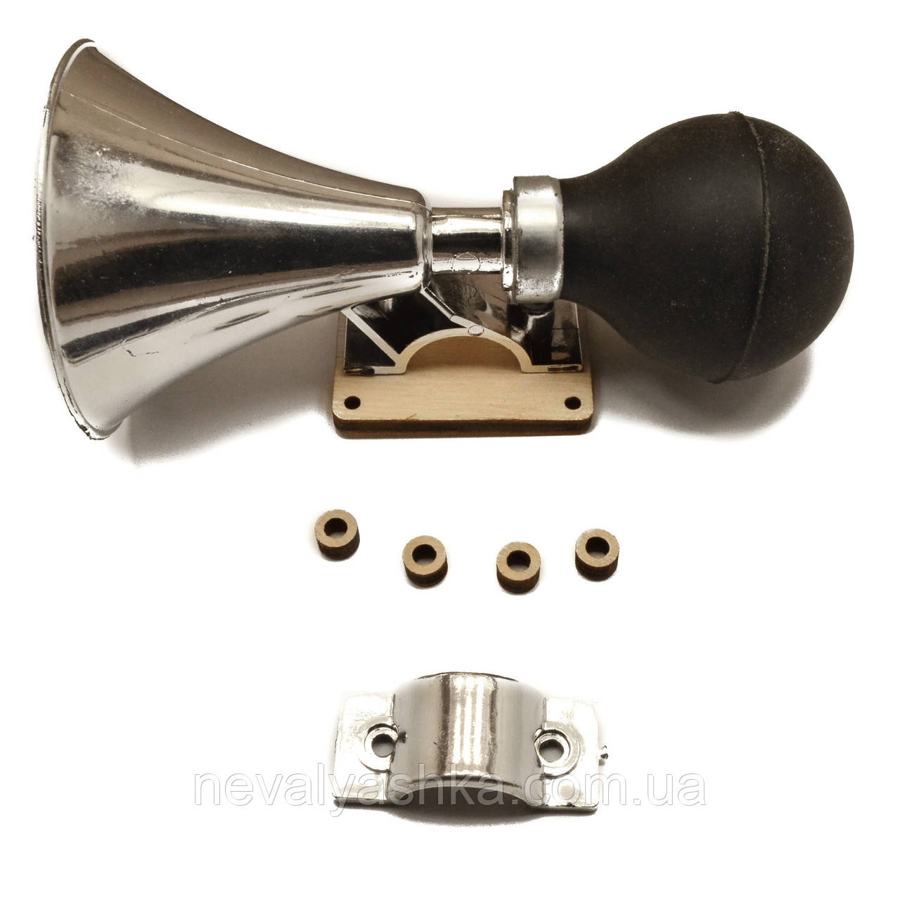 РОЗПРОДАЖ! Є ПОДРЯПИНИ ТА ДЕФЕКТИ НА КОРПУСІ Дудка для Велосипедів 14 см Фа-Фа Пластик + Гума, фото 1