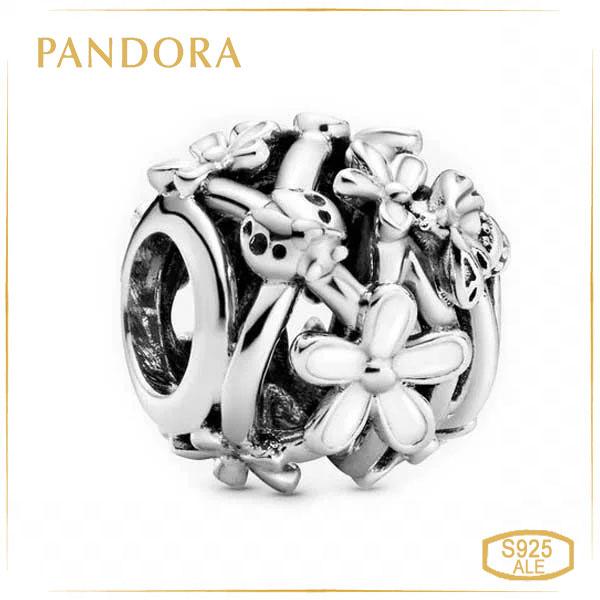 Пандора Ажурная подвеска Белая Маргаритка Pandora 798772C01