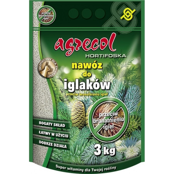 Добриво Хортифоска для хвойних від пожовтіння хвої NPK (0-0-6) 3 кг, Agrecol