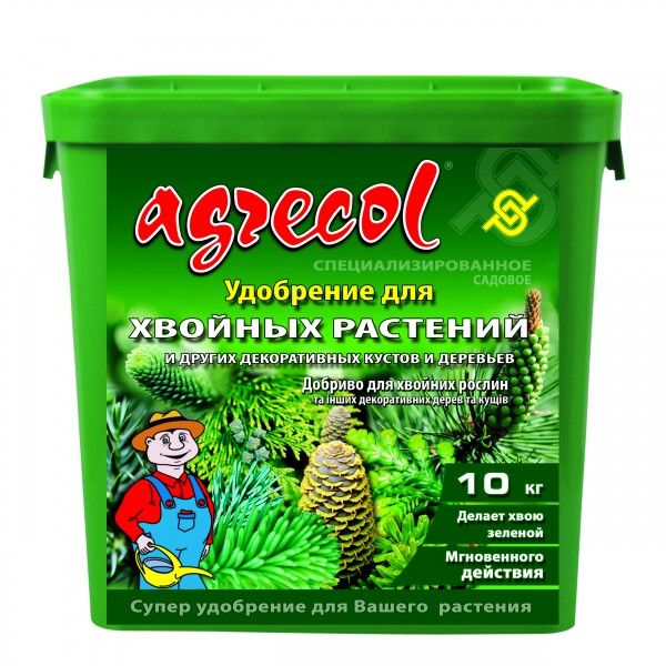 Добриво для хвойних рослин NPK (14-14-21) 10 кг, Agrecol