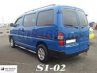 Пороги боковые труба с листом Toyota Hiace (95-21) D51 короткая база