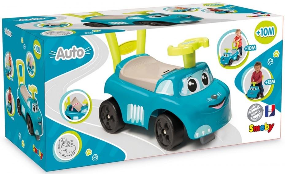 Детская машина для катания ногами, бирюзовый котик, от 1 года, Smoby ...