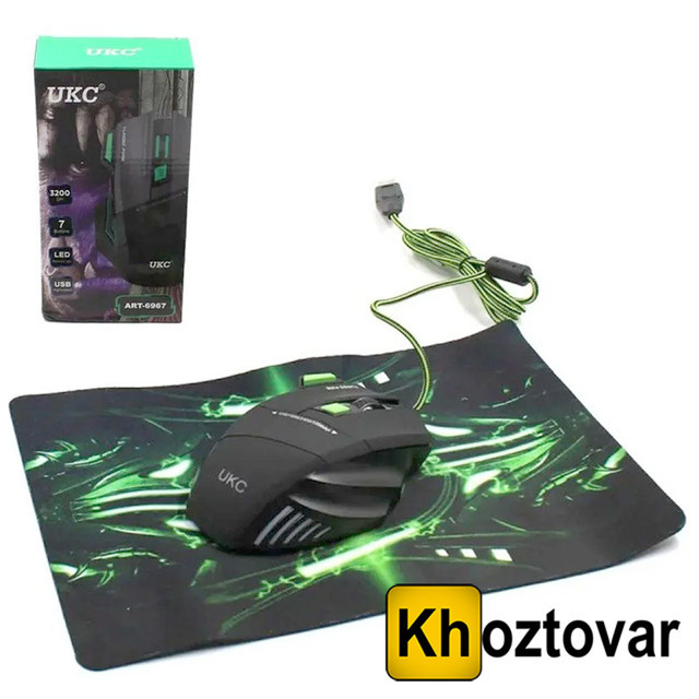 Ігрова комп'ютерна миша з килимком Pad X7S 7D