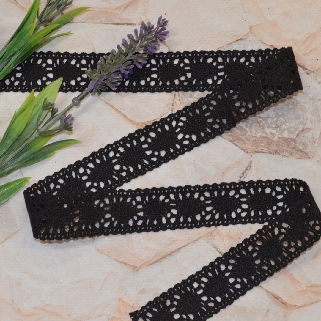 Чорне мереживо 2.5 см., фото 1