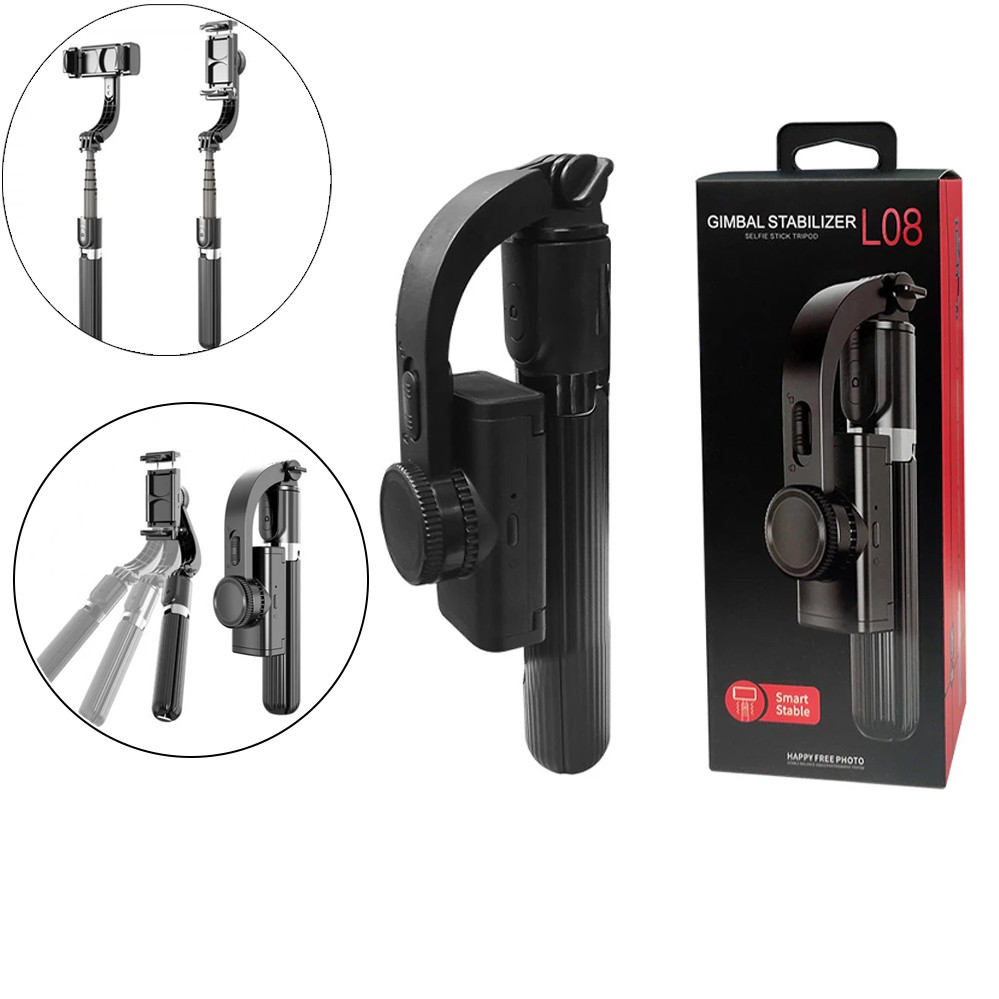 Стедікам стабілізатор монопод тринога для смартфона Gimbal Stabilizer L08 штатив для телефону селфи-палиця, фото 1