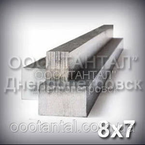 Шпонковий матеріал 8х7 сталь 45 ГОСТ 8787-68 (шпонка DIN 6880) метровий, фото 1