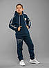 Дитячий спортивний костюм трехнитка без начісування для хлопчиків Кім Синій (140-170 см) на весну-осінь, фото 6