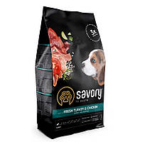 Сухой корм Savory Puppy для щенков с индейкой и курицей 3кг