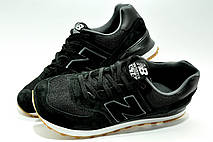 Кросівки в стилі New Balance 574 чоловічі чорні, фото 6