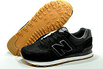 Кросівки в стилі New Balance 574 чоловічі чорні, фото 5