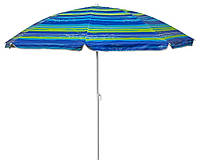 Зонт пляжный с наклоном TE-018, 1,8 м полосатый