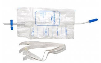 Сечоприймач зі зливальним клапаном та фіксатором до ноги 750 мл, JS (гвинтовий клапан)