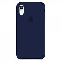 Чехол Silicone Case для iPhone XR Midnight Blue (силиконовый темно-синий силикон кейс на айфон Хр 10р)