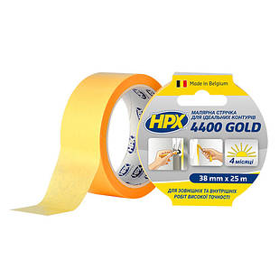 HPX 4400 GOLD - 38мм x 25м - малярська стрічка  для зовнішнього застосування та чітких контурів