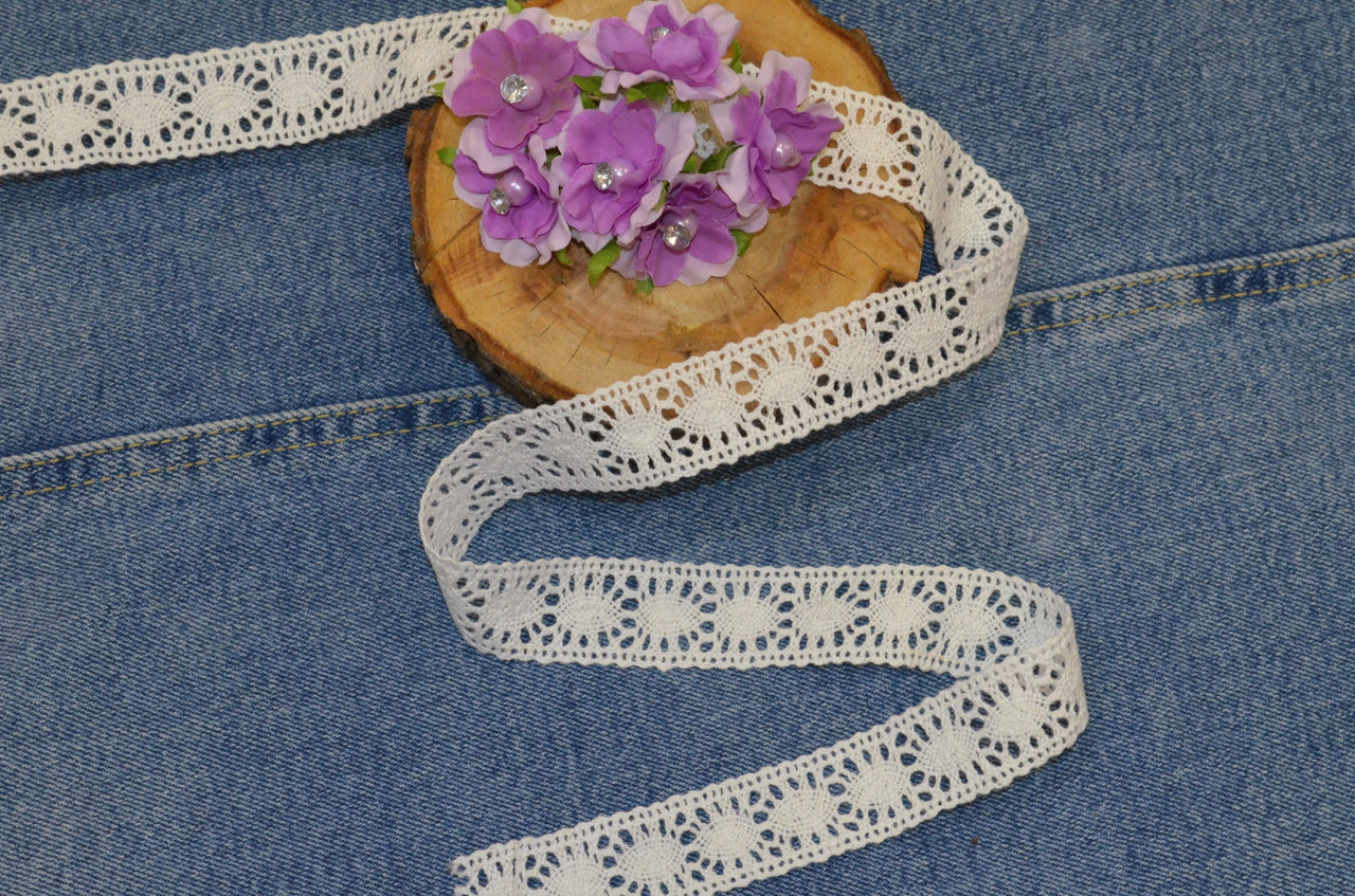 Мереживо біле натуральне 2.5 см., фото 1