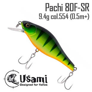 Воблер Usami Pachi 80F-SR 9.4 g col.554 (0.5 m+)