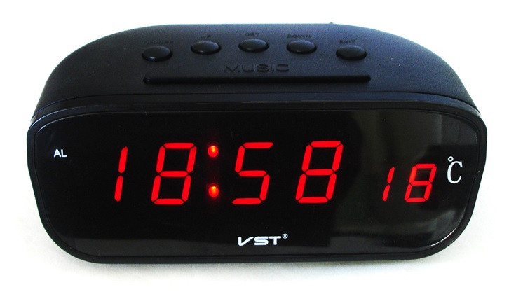 Автомобільний годинник VST-803C з термометром