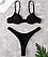 Чорний купальник жіночий роздільний з жатого трикотажу, фото 4