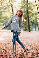 Демисезонные детские джинсы для девочки с лампасами Young Reporter Польша 193-0110G-31-103-1 Голубой.Топ!