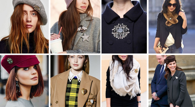 Брошь из нескольких колец, плюс декор - фото