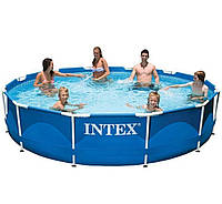 Каркасний басейн Intex 28210-6, 366x76 см (картріджний фільтр-насос 3 785 л/год, підстилка, тент, сходи)