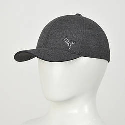 Бейсболка трикотаж чоловічий сірий розмір 56-58 см