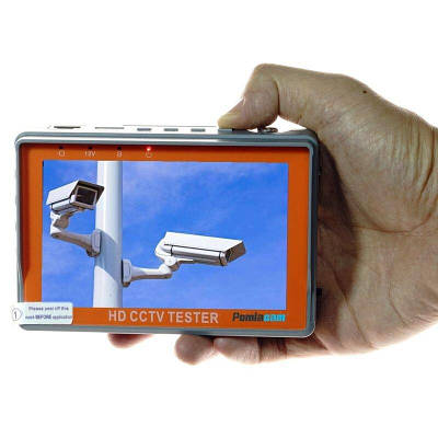 Відеотестер - портативний монітор для налаштування відеокамер Pomiacam IV5, AHD TVI CVI CVBS до 8 мегапікселів
