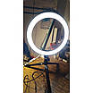 Селфі кільце світлодіодне на штативі з тримачем для телефону Selfie ring light, діаметром 26 см, 3 кольори підсвічування, фото 7