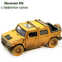 Внедорожник игрушечный Hummer H2 в грязи KT5097WY (Желтый)