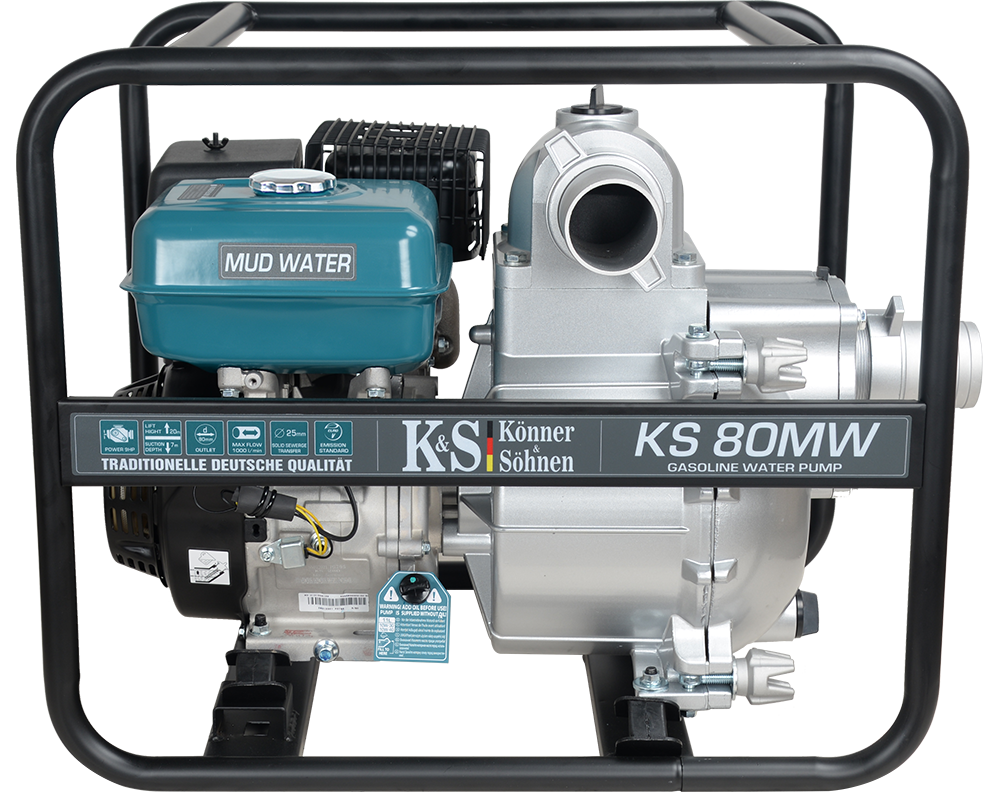Мотопомпа для сильно забрудненої води Konner&Sohnen KS 80MW, фото 1