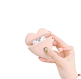 Чехол для наушников AirPods 1/2 серце пудрово-розовий, фото 4