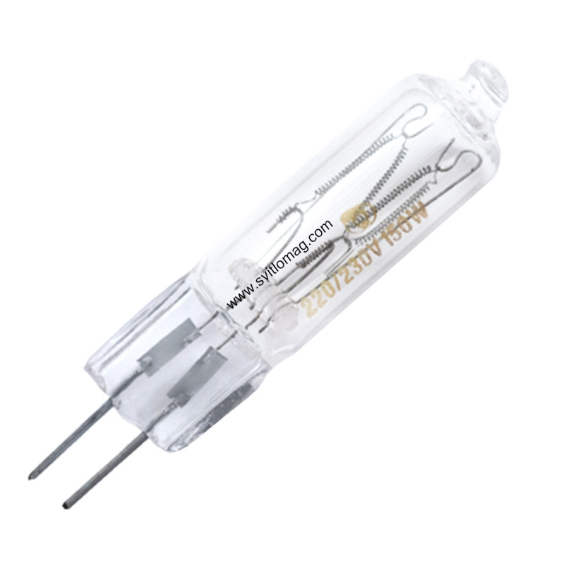 Лампа кварцева галогічна малогабаритна КГМ 230-150 ЛІСМА G6.35, фото 1