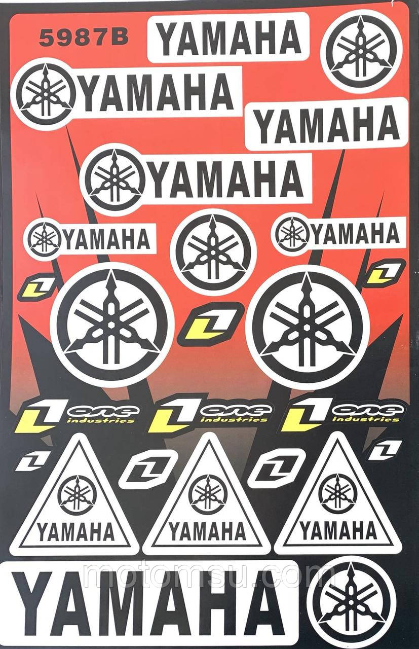 Наклейка Yamaha (чорна, велика), фото 1