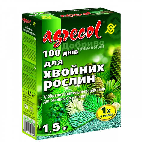 Добриво для хвої 100 днів NPK (15-5-20) 1,5 кг, Agrecol, фото 1