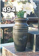 Гранитная ваза на кладбище, вазы из гранита на могилу образец № 494