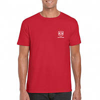 Футболка Додж мужская хлопковая, спортивная летняя футболка Dodge, Турецкий хлопок, S Красная