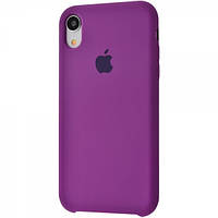 Чехол Silicone Case для iPhone XR Purple (силиконовый чехол сиреневый силикон кейс на айфон Хр 10р)