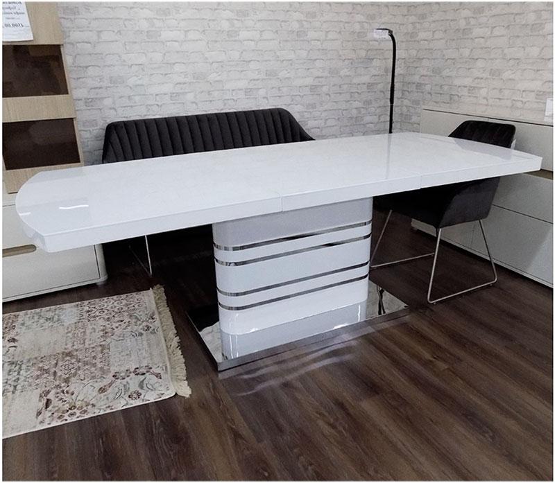 Стіл Colorado DT-82-3 білий глянець (Super White) 1600 (2200)х900х760 см
