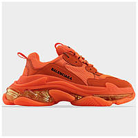 Женские кроссовки Balenciaga Triple S Clear Sole Orange оранжевые кроссовки баленсиага трипл с баленсияга Full