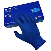 Перчатки нитриловые неопудренные Nitrylex Basic Blue